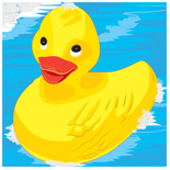 Adobe Illustrator rendering of a rubber ducky.